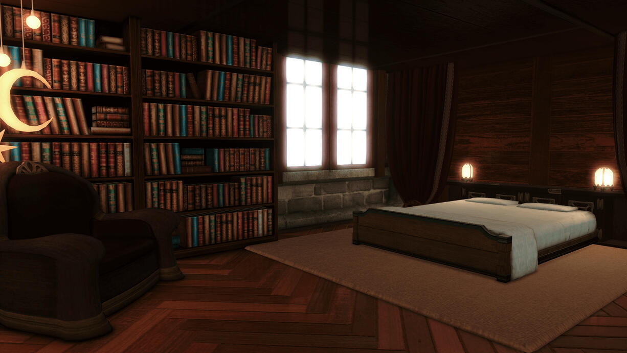 Cottage bedroom and reading chair