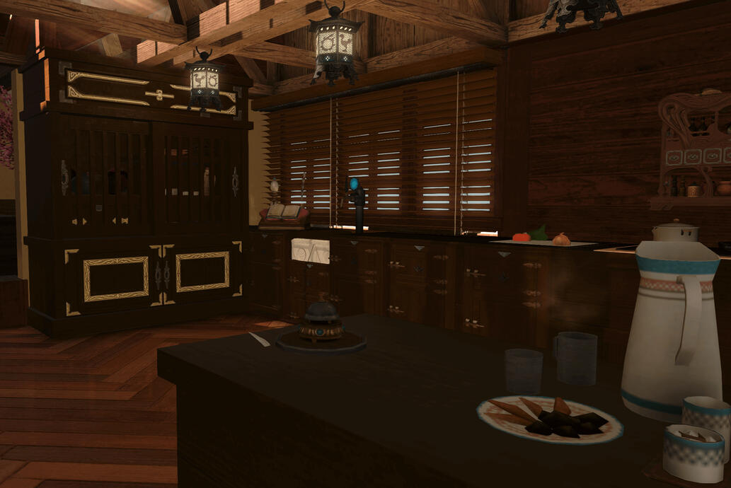 Kitchen from island stool